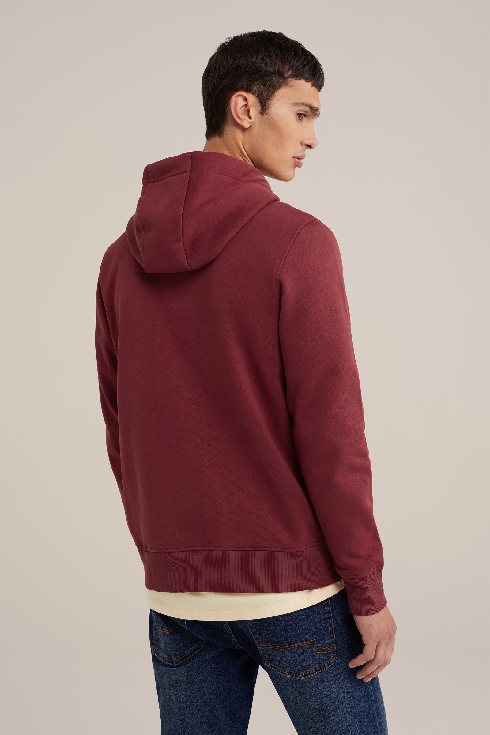 hoodie WE Fashion Donkerrood
