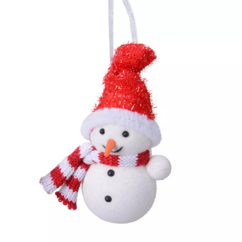 Bonhomme de neige à suspendre (H9 cm) Gili Blanc