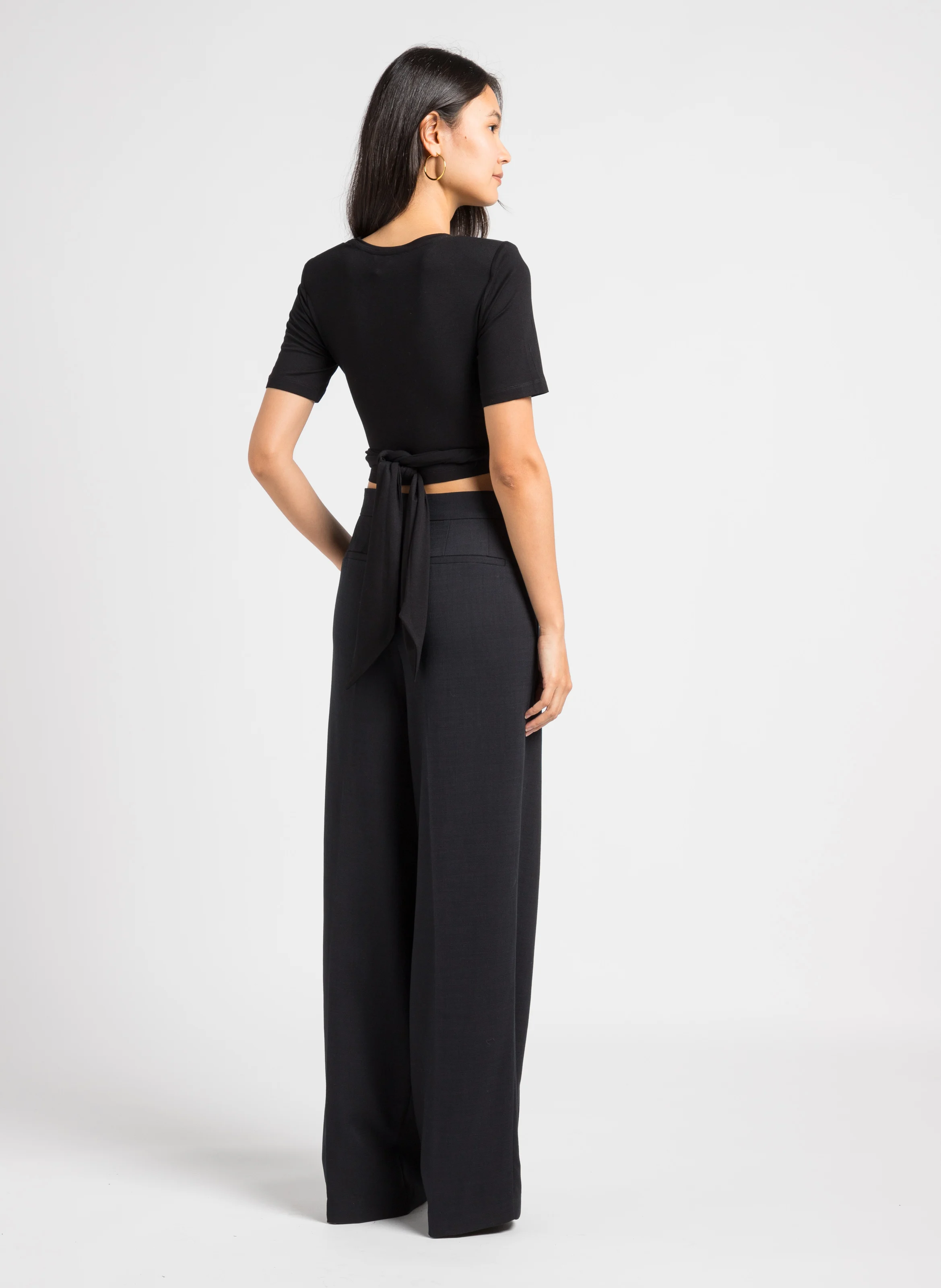 EDWIN - Pantalon large taille haute | Noir
