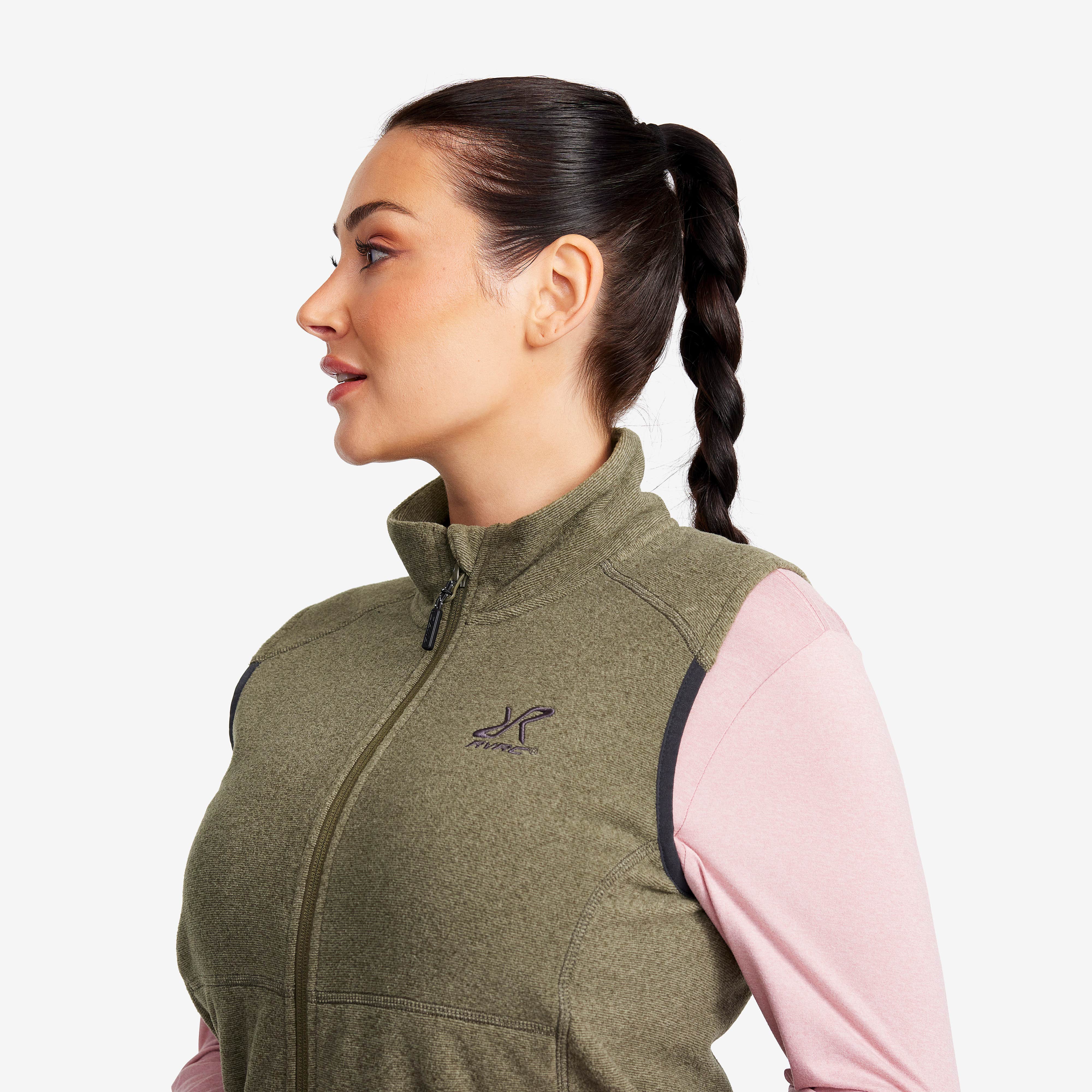 Essential Fleece Vest Dame Grape Leaf