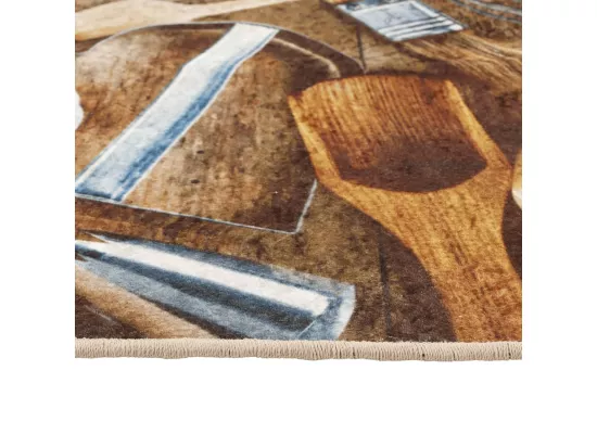 Tapis de cuisine multicolore 60x180 cm lavable antidérapant