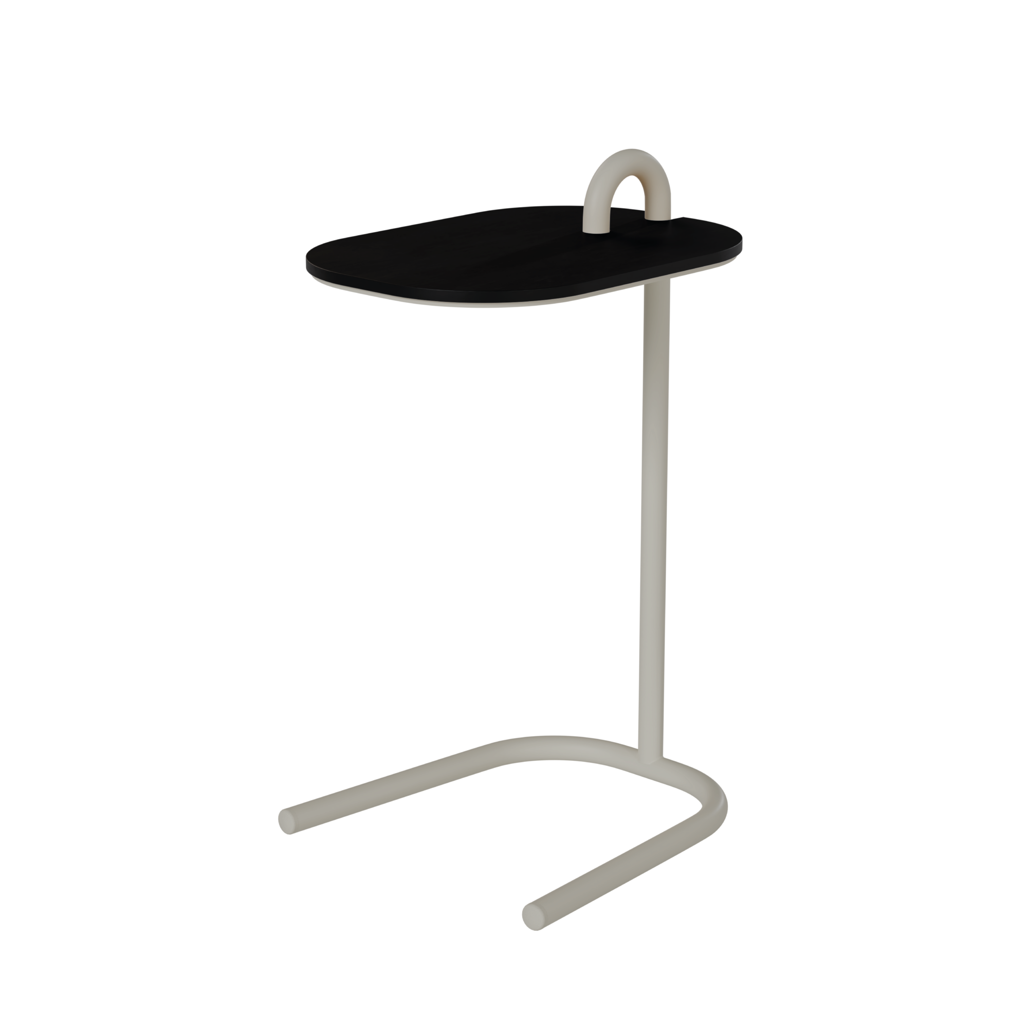 Stand by Me bijzettafel Oak Black (49cm hoog) - RAL1013 Pearl White