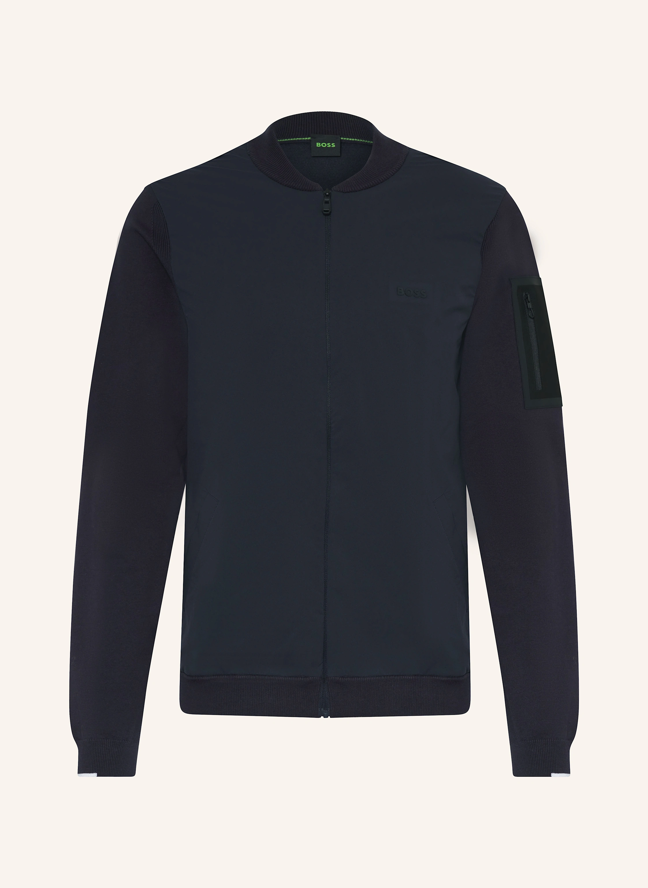 BOSS Sweatjacke EVER im Materialmix