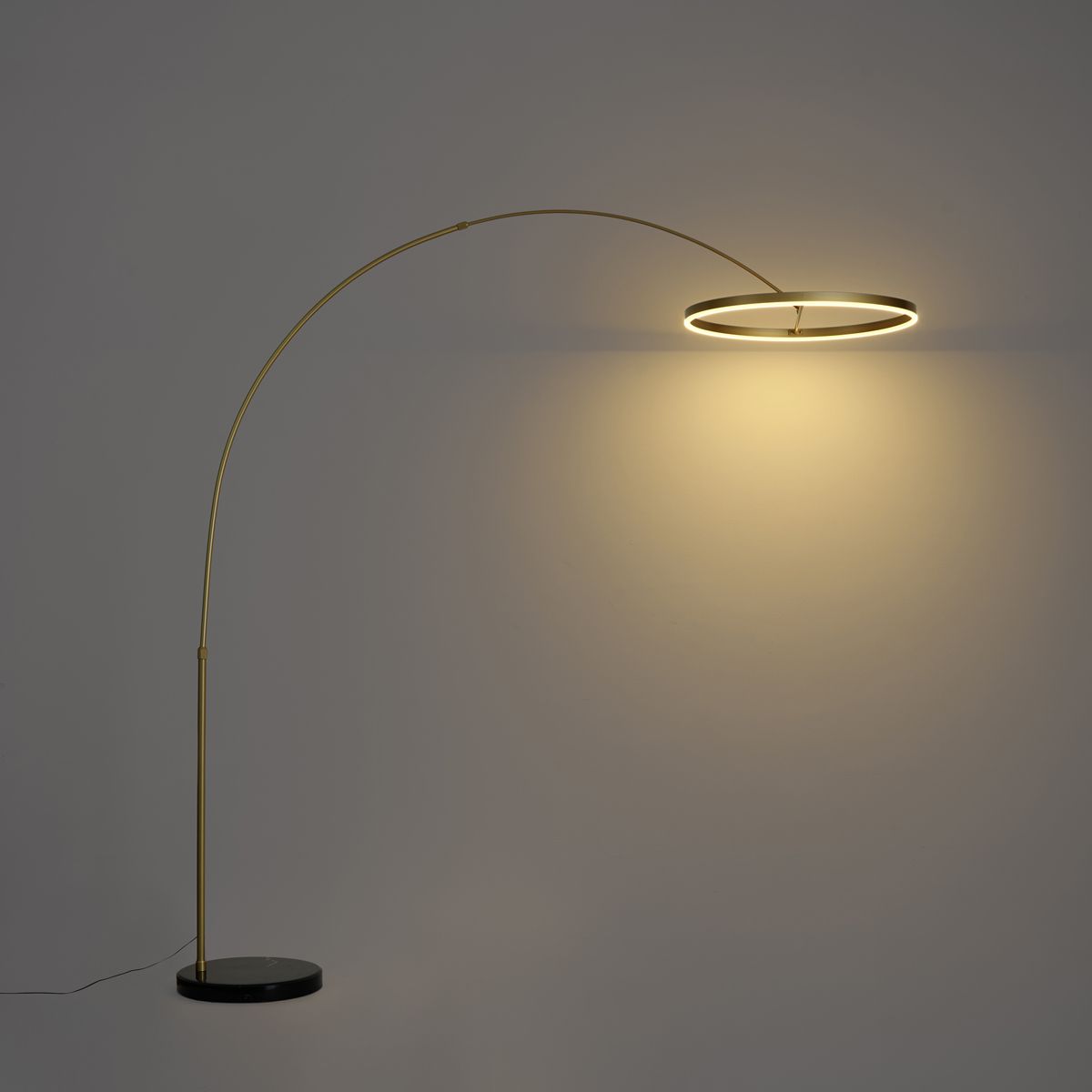 Design booglamp goud incl. LED 3-staps dimbaar - Anello