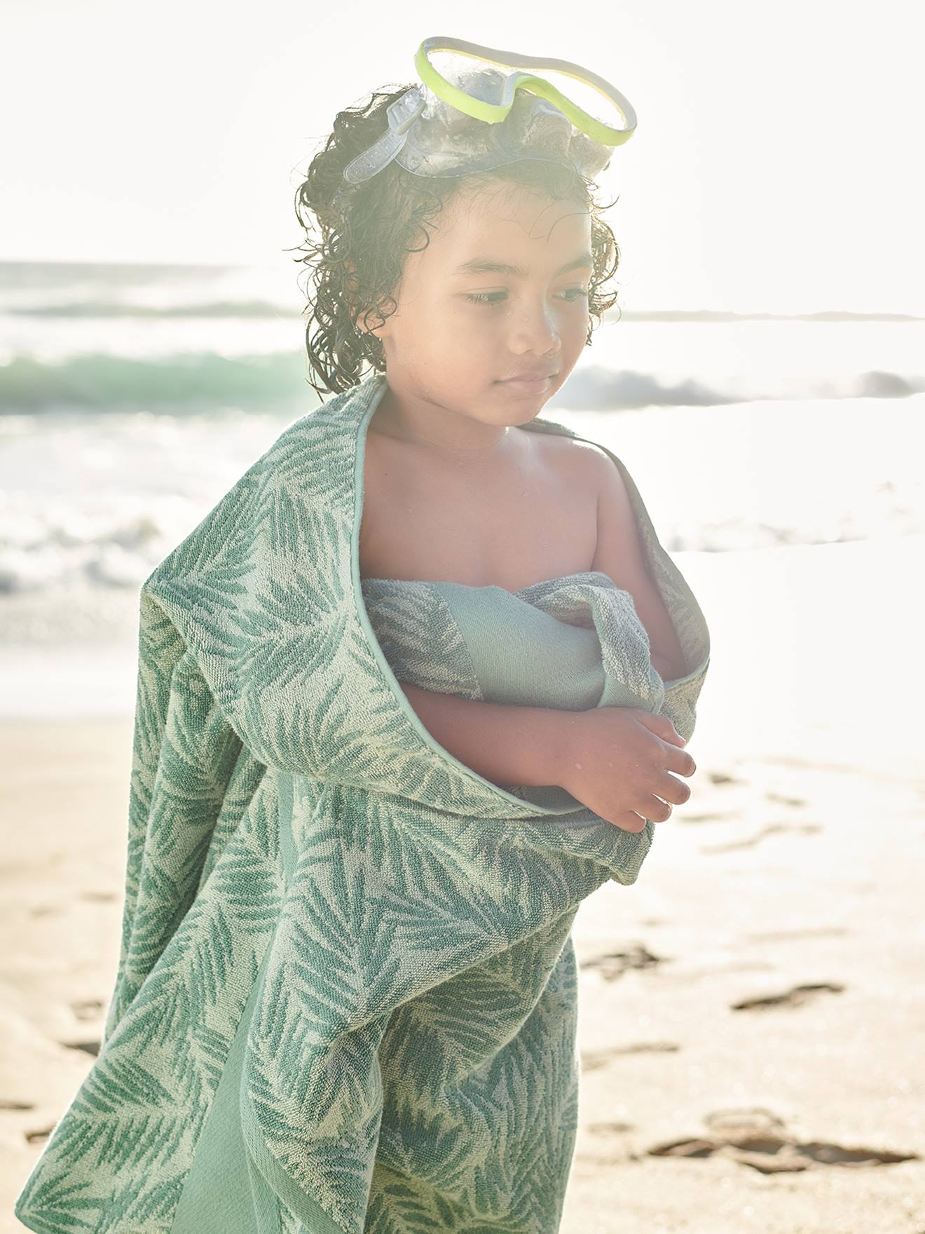 Toalha de banho estampada verde média personalizável