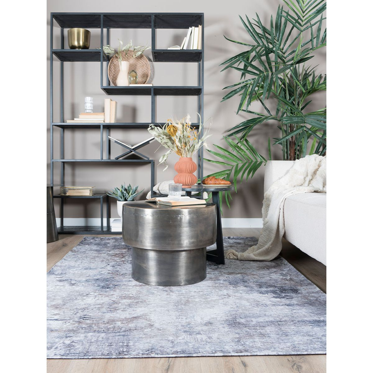 Vloerkleed Yara Silver ø160 cm