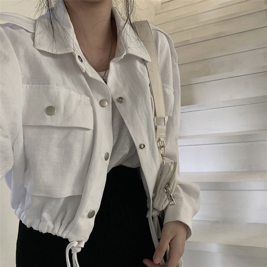 JOWI - Effen cropped (denim) jack