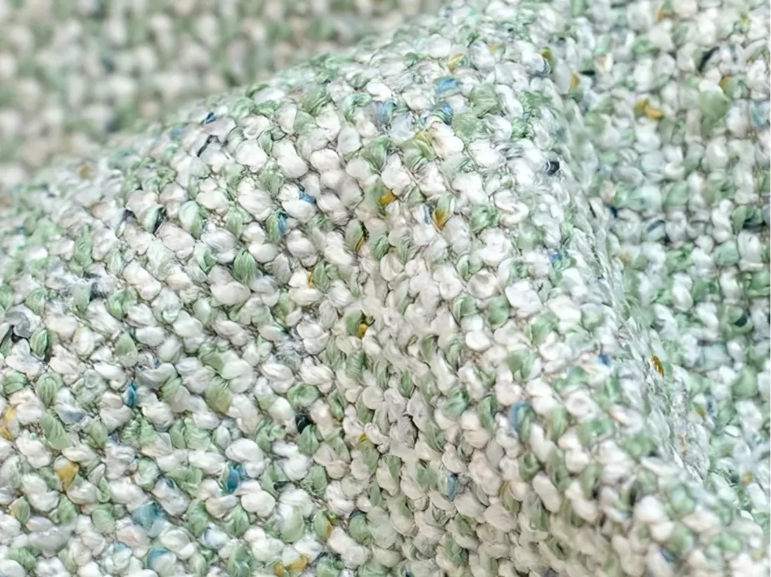 Module avec accoudoirs gauche en tissu texturé - vert clair - EKAHI