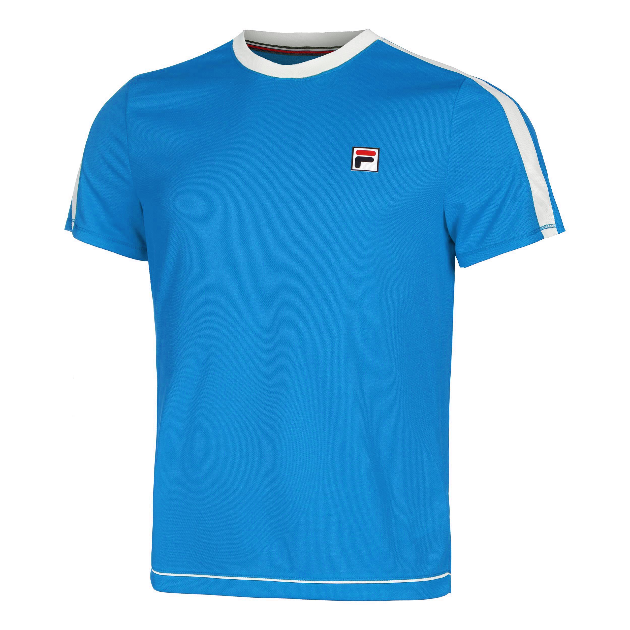 Fila Elias T-shirt Hommes - Bleu , Blanc