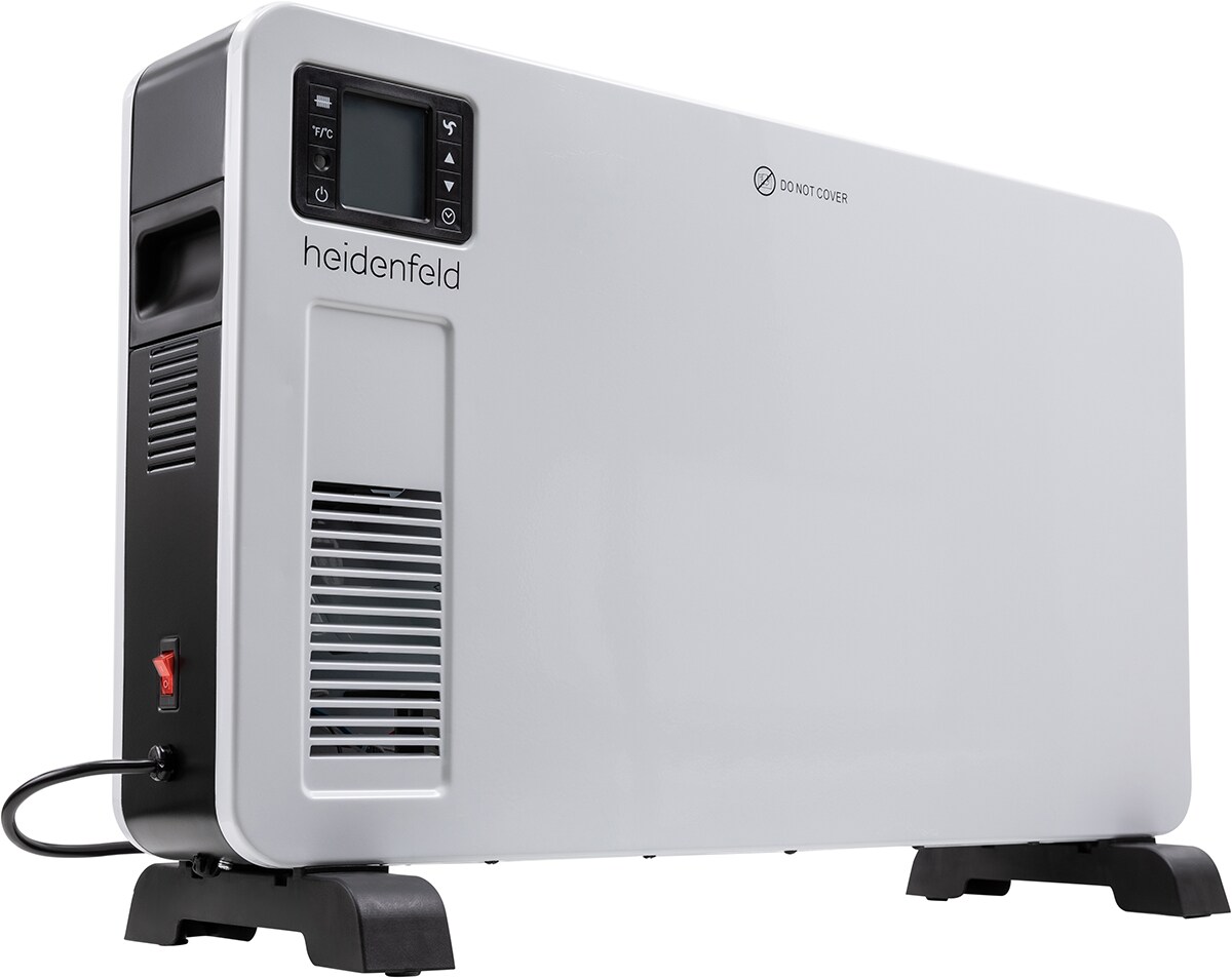 Heidenfeld Konvektorheizung EK100, Standgerät oder Wandmontage, 1000-2300 Watt, Timer, bis 40 m²