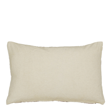 Kussen graphic beige rood 55 x 35 cm