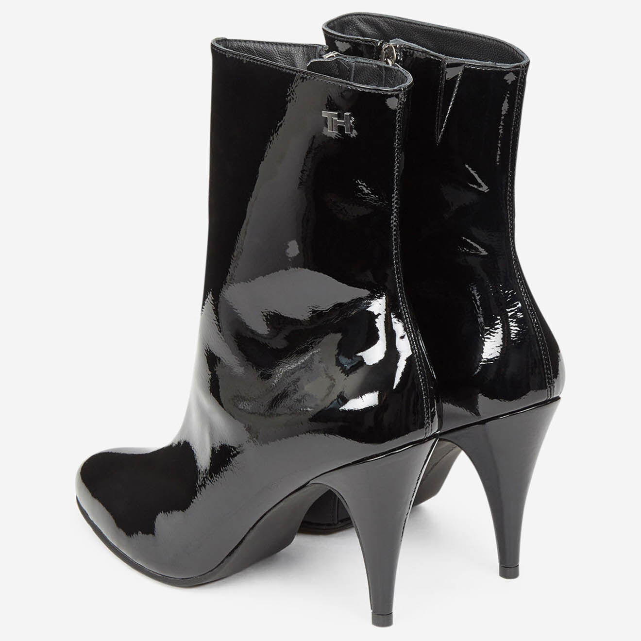 Tommy Hilfiger Bottines vernies Keylook noires - Talon 9 cm