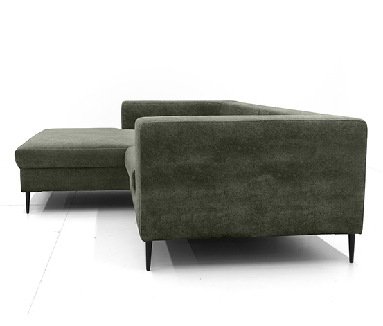 DOMO collection Ecksofa »Modica« mit Longchair links, dunkelgrün