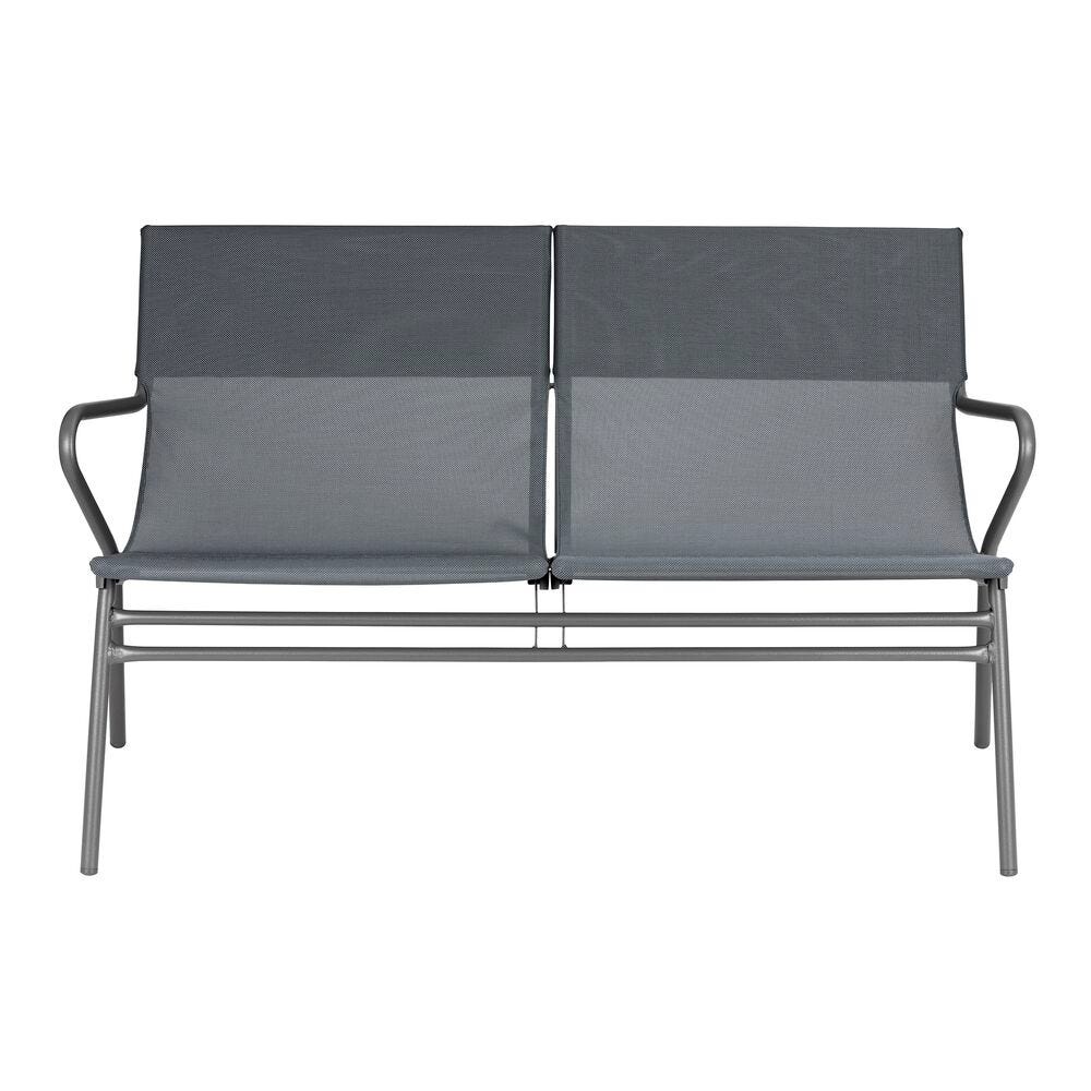 Bank mit Niedriger Sitzfläche und Hohem Komfort Horizon Low 2P Batyline® Duo Grau Storm Grey