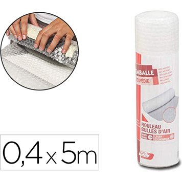 Film bulle gpv rouleau transparent 0,4x5m