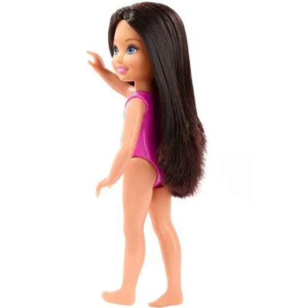 Barbie Chelsea Puppe im Badeanzug mit schwarzen Haaren