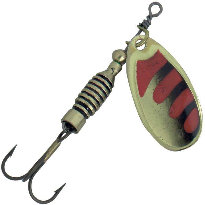 Cuiller Tournante Evia Stripe Mod8 B - Or/Rouge