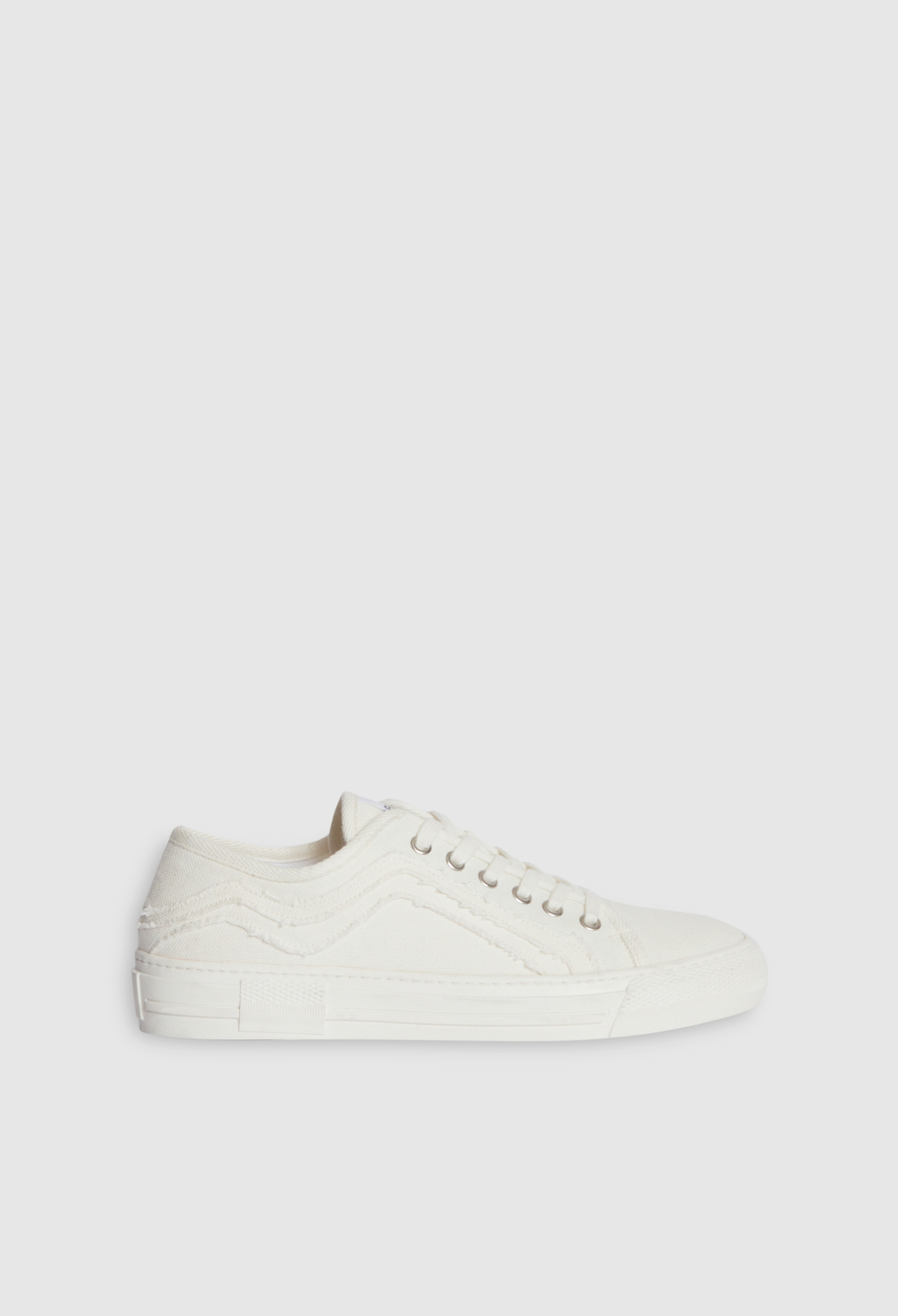 Baskets ecru basses en toile