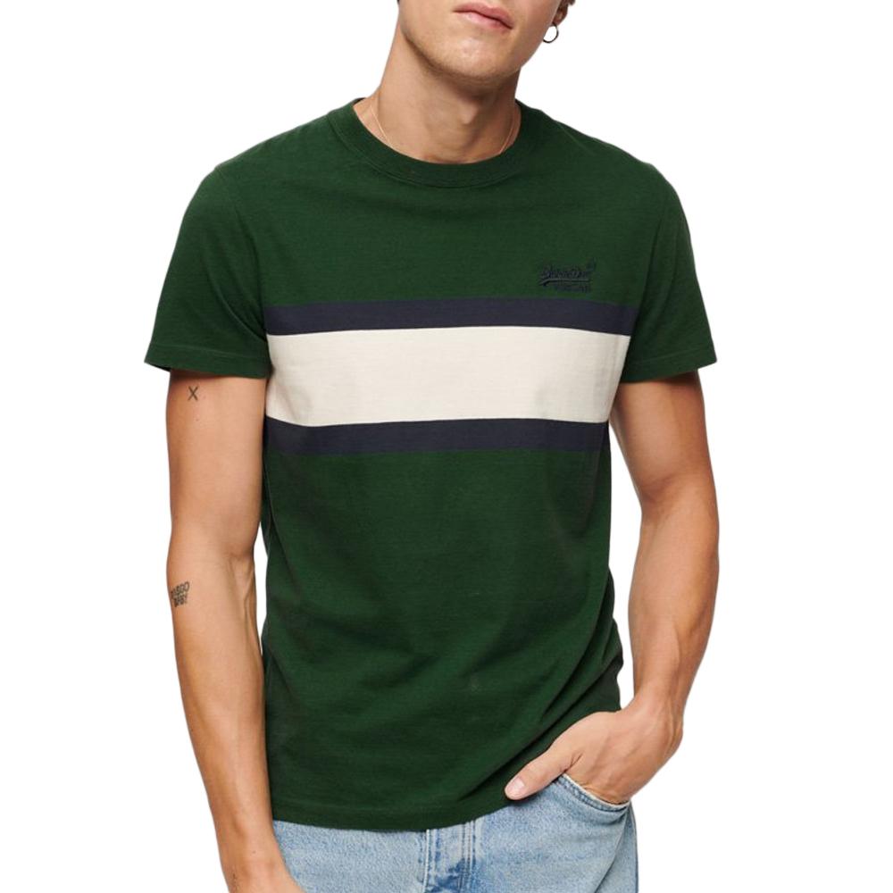 Superdry T-shirt Vert/Marine Homme Superdry M1011839A