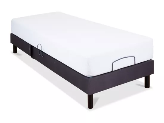 BELLECOUR LITERIE | Ensemble ATHENA 70x200 cm | Sommier électrique + Matelas Mémoire de forme