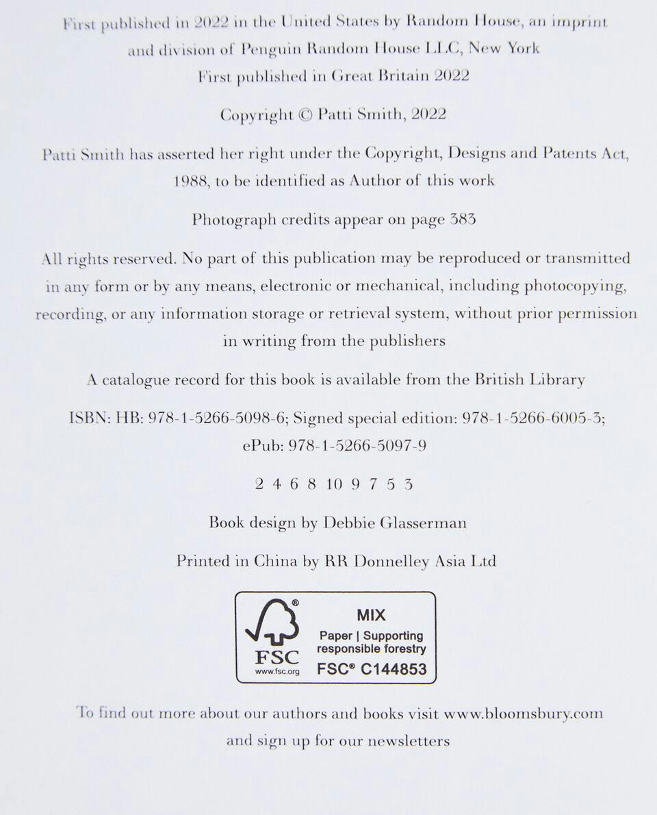 PATTI SMITH: UM LIVRO DE DIAS