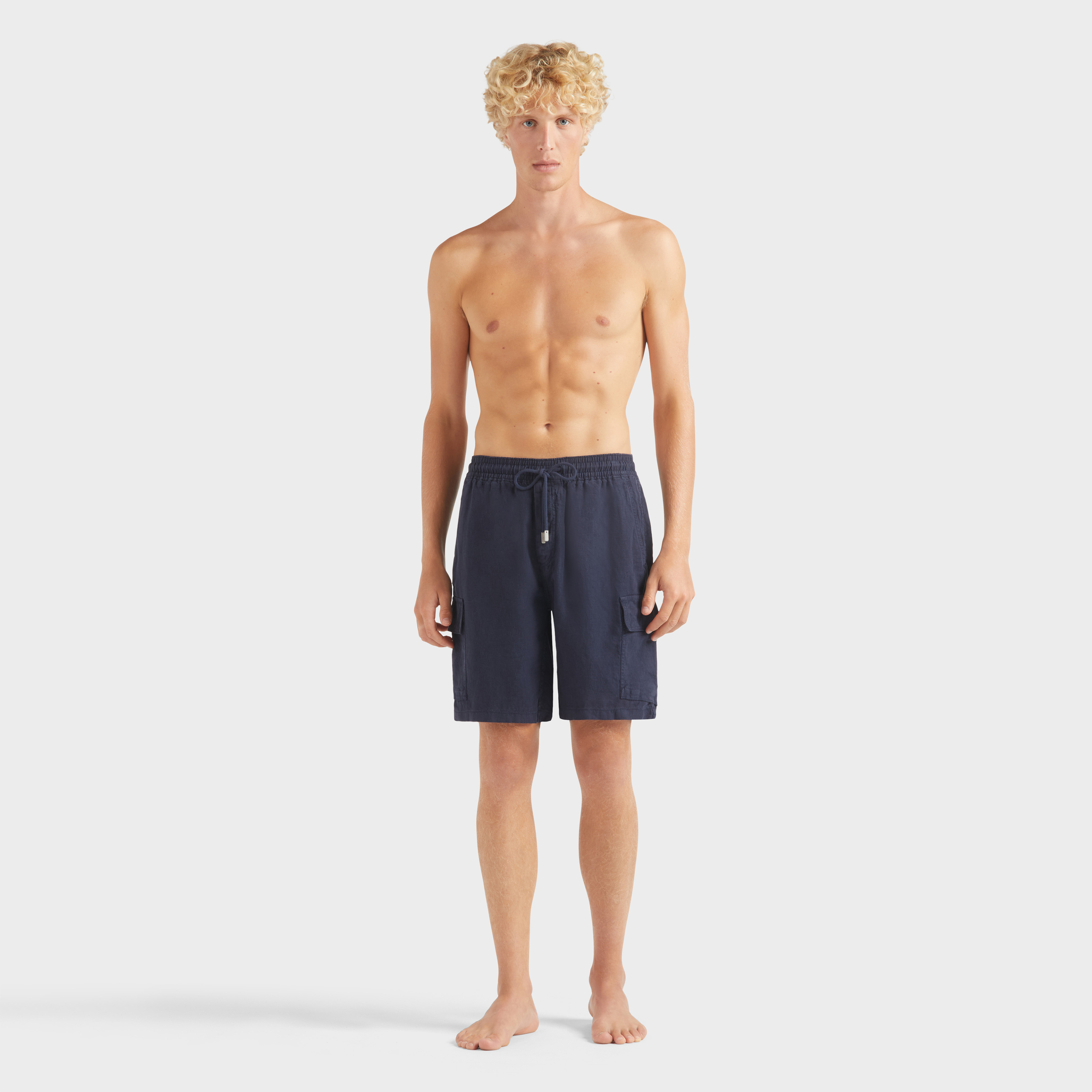 Bermuda en lin homme uni | Site Vilebrequin | BAIU3U01