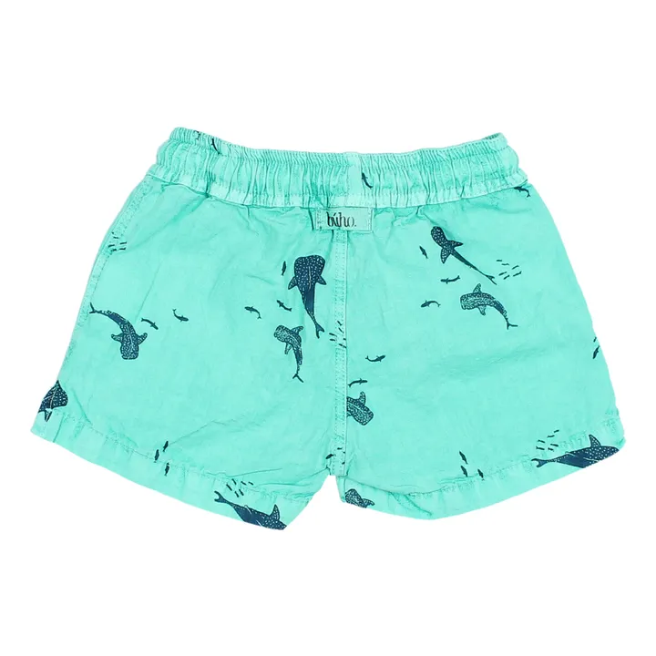Búho Short de Bain Coton Bio Ocean Bébé | Vert