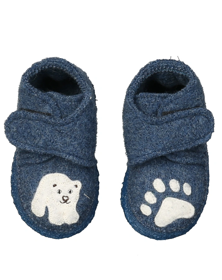 Klett-Hausschuhe LITTLE POLAR BEAR in blau