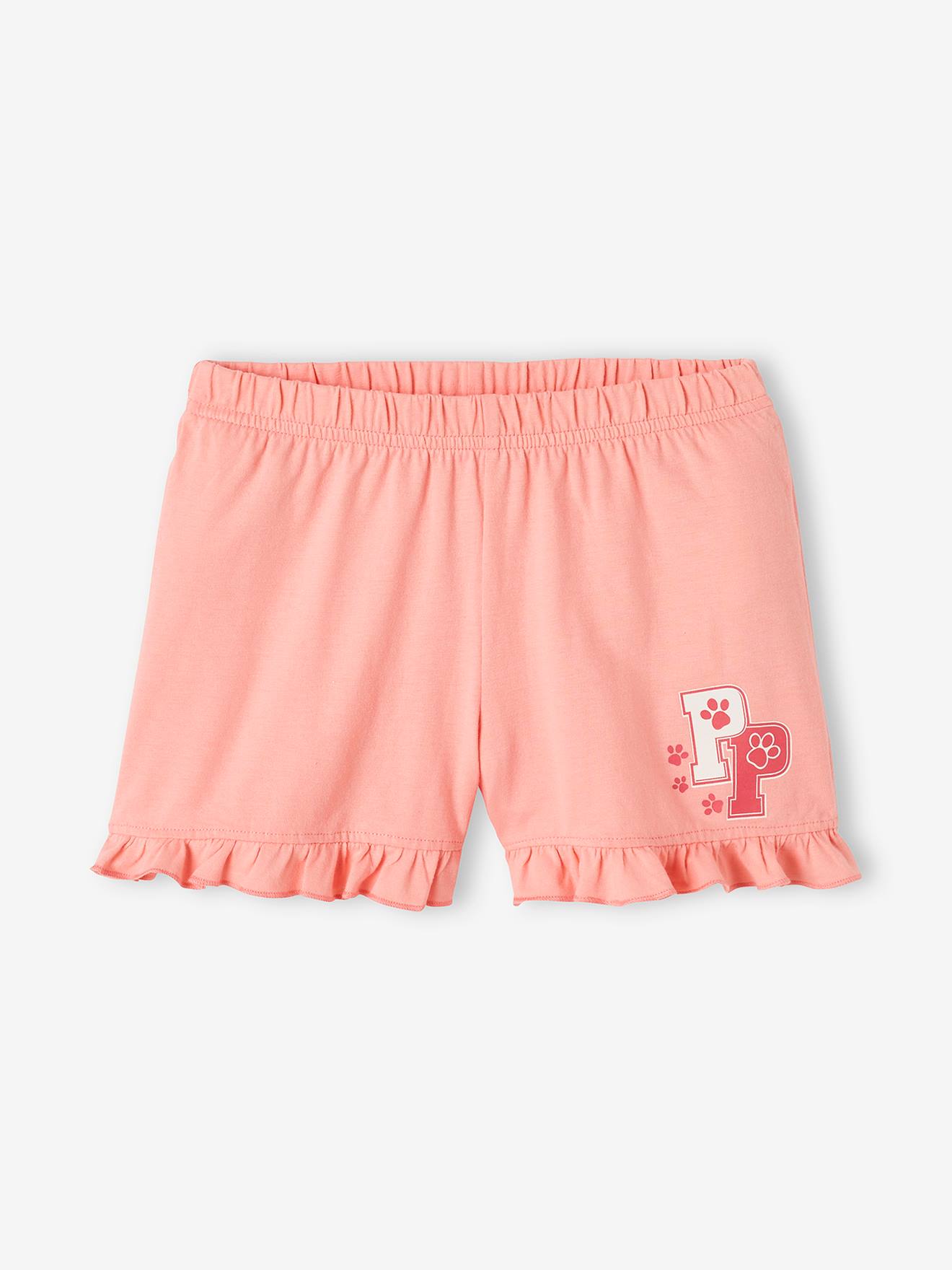 Pijama Patrulha Canina® com shorts, branco claro, liso com estampas.