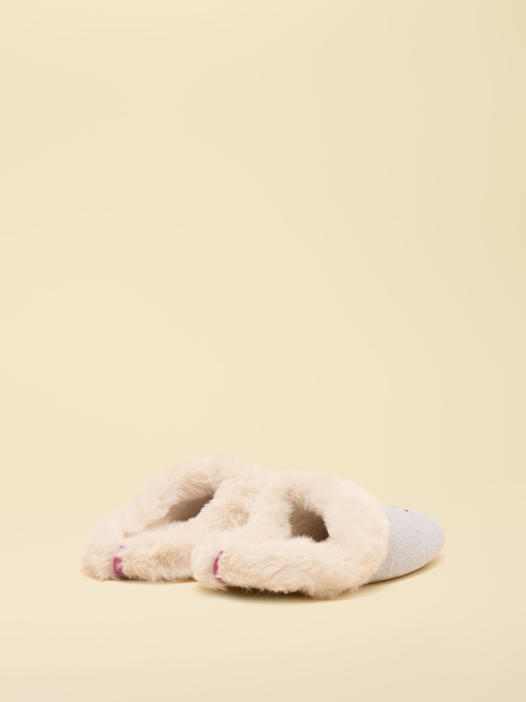 Grijs met hond - Joules slippet luxe pantoffels