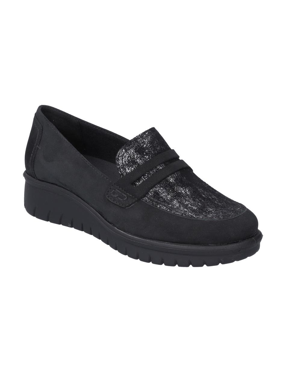 Slipper Calais 87, schwarz-silber