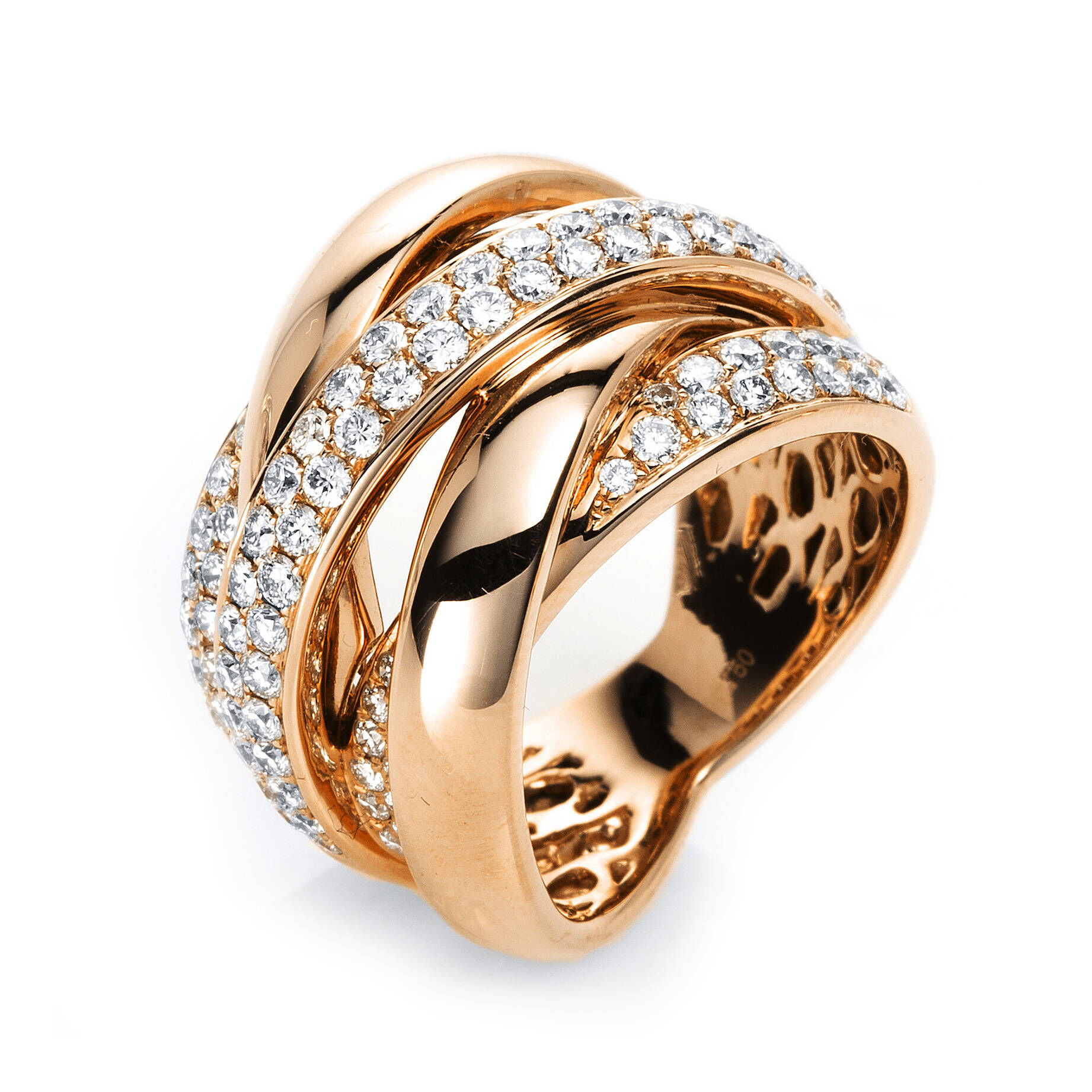 Diamond Group| Damen Diamantring geflochten