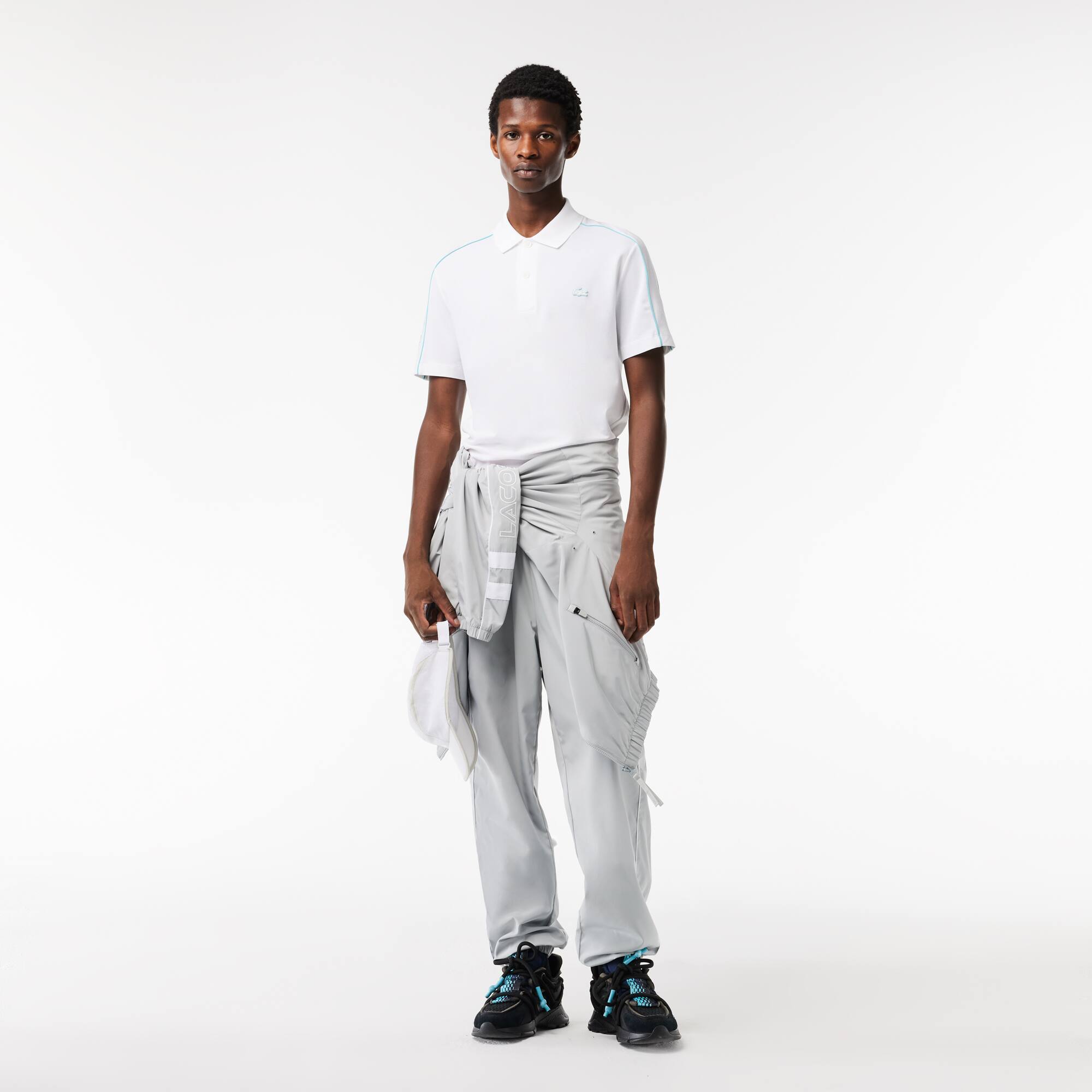 LACOSTE Movement Poloshirt aus funktionellem Piqué in Slim Fit Kurze Ärmel - Weiss - Lacoste - Herren