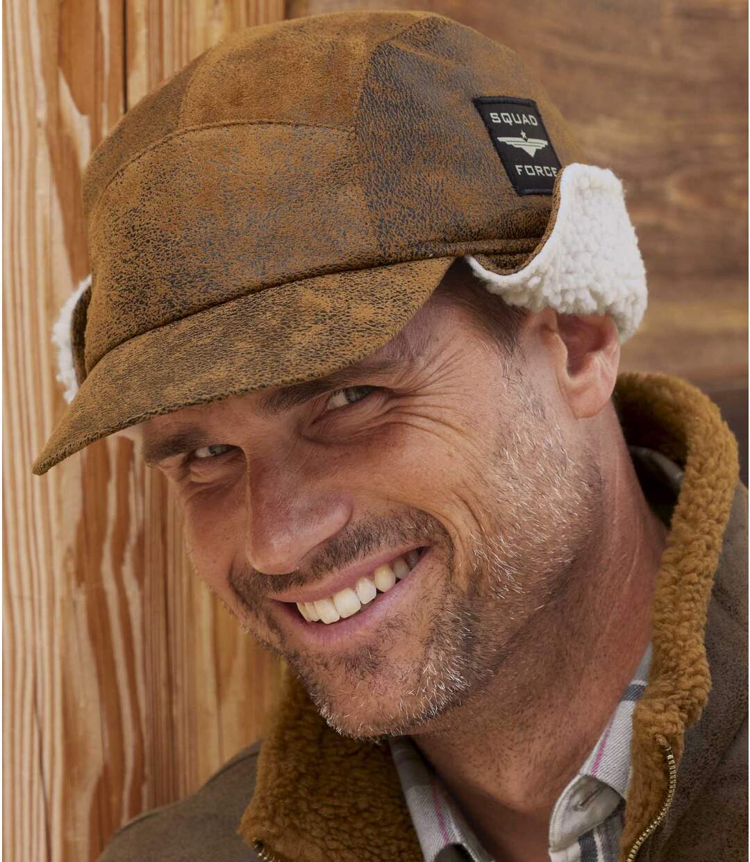 Casquette Cache-Oreilles Suédine et Sherpa
