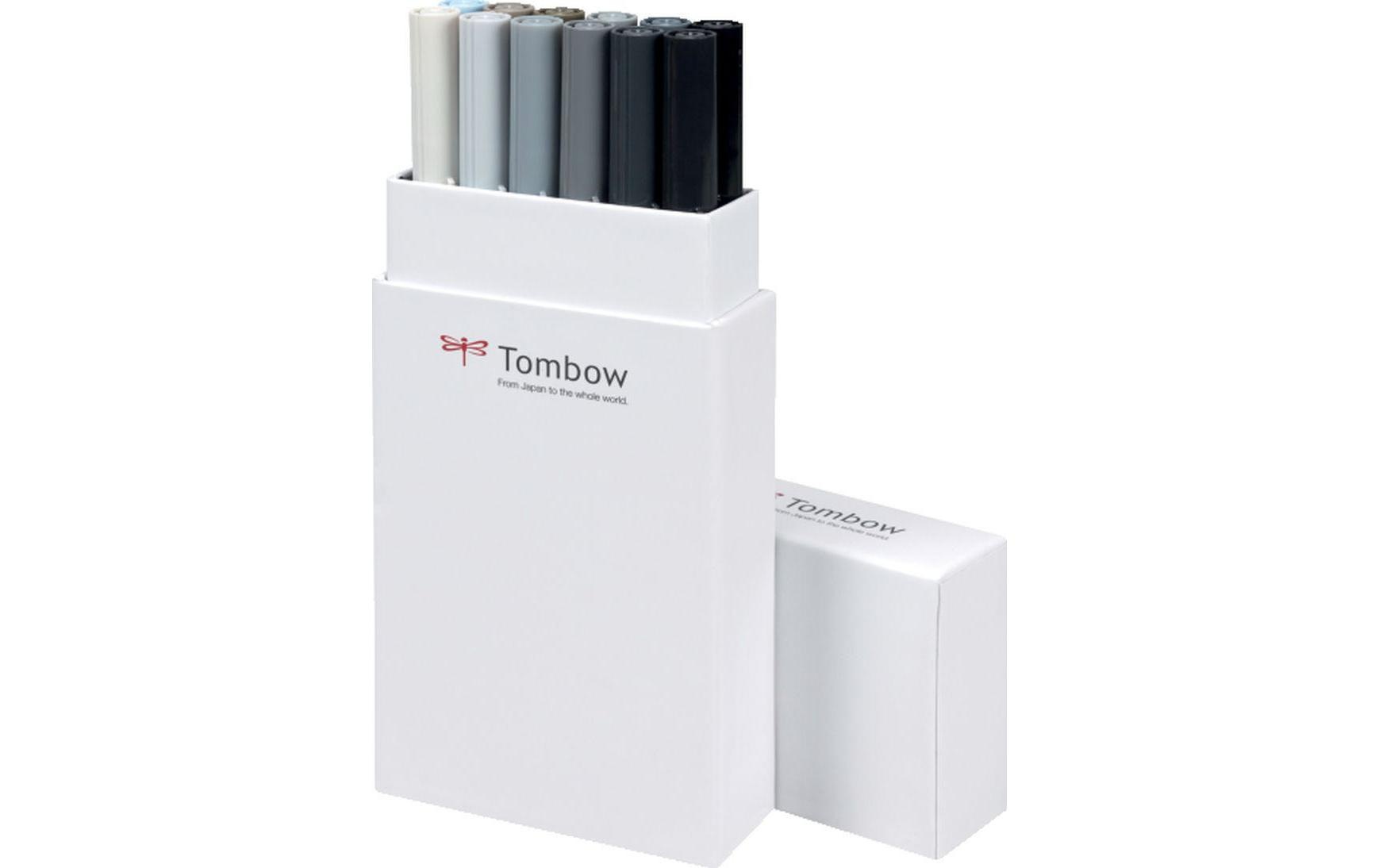 TOMBOW Faserstift »ABT 12 Stück, Gra« Wasservermalbar