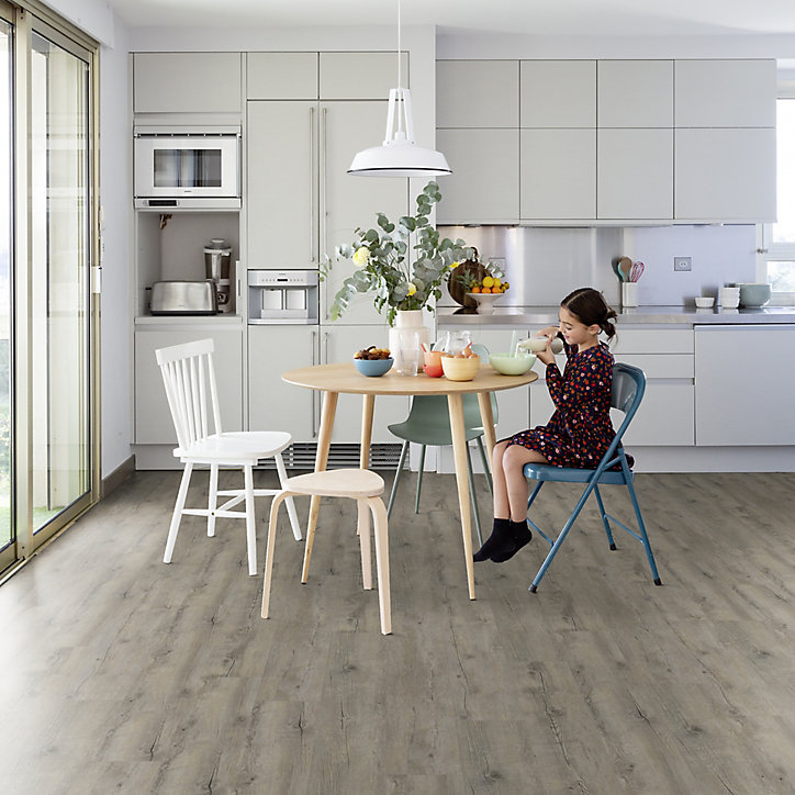 Lame PVC clipsable Senso clic 2 Pecan gris 21,2 x 123,9 cm Gerflor (vendue au carton)