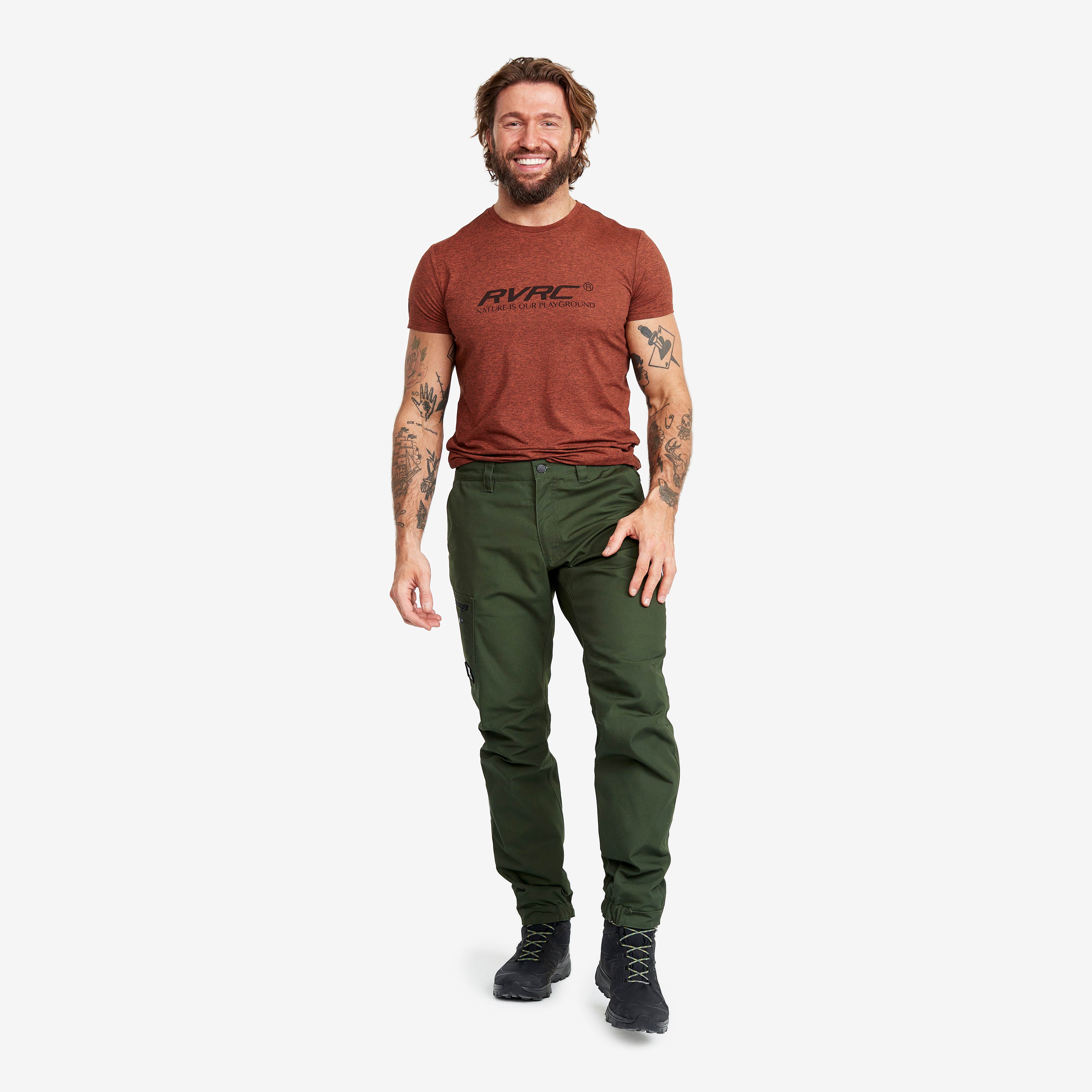 Outdoor Basic Pants Herre Forest Green