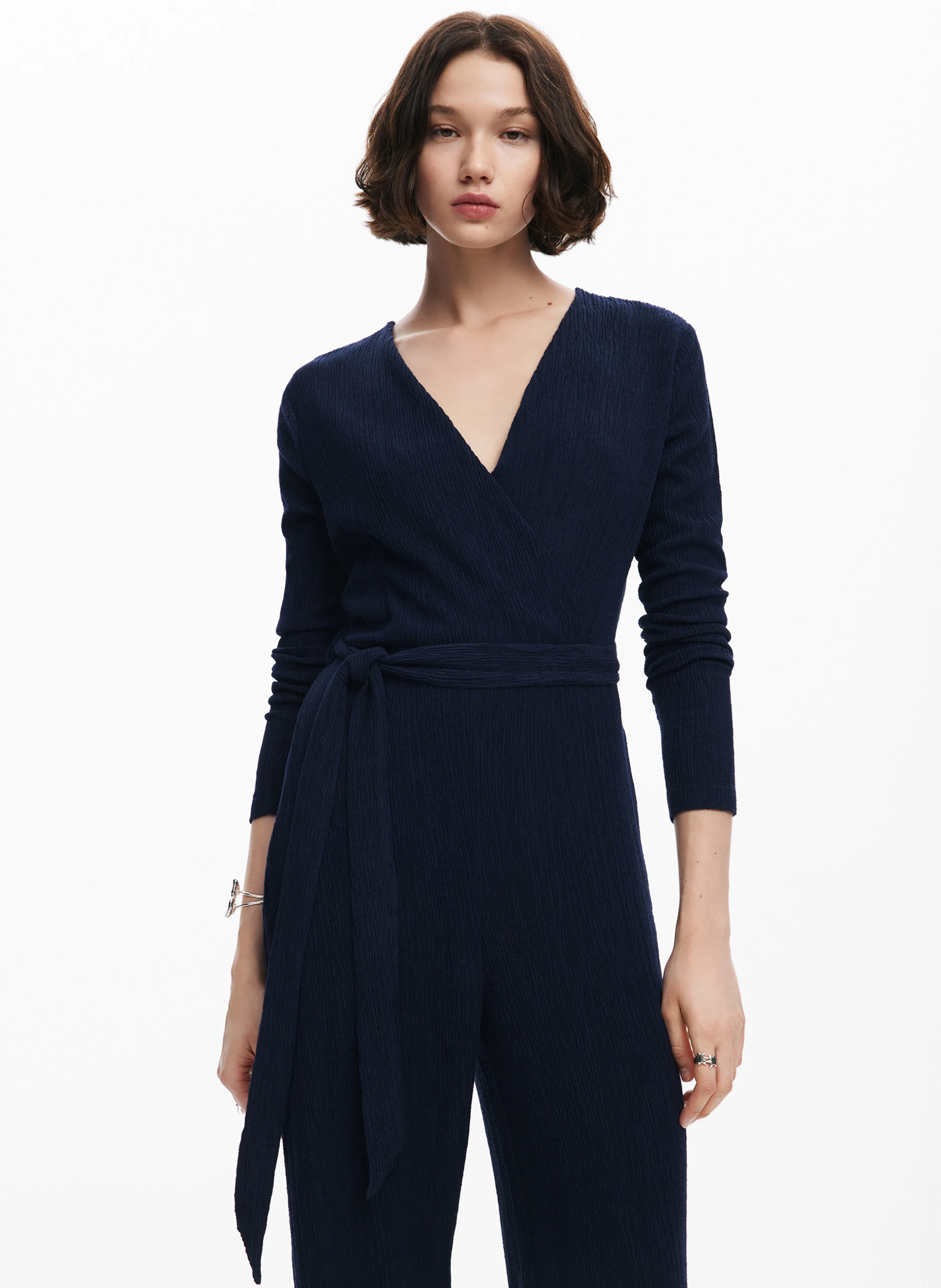 Combinaison col V| Bleu