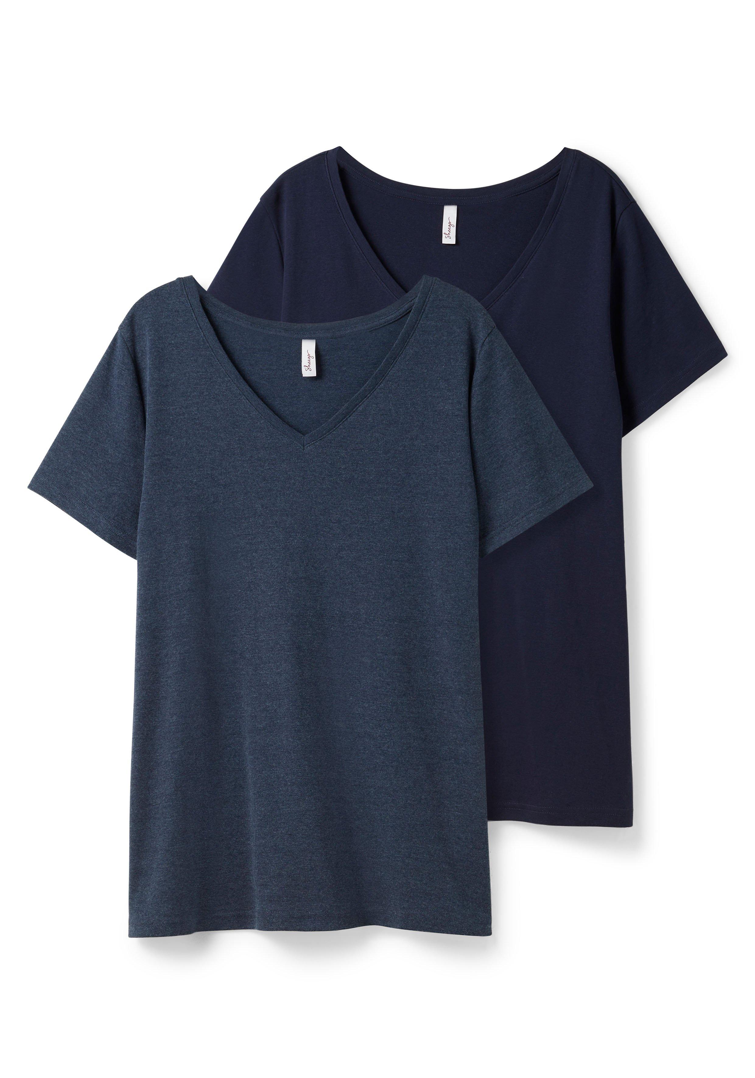 Doppelpack Shirts mit V-Ausschnitt