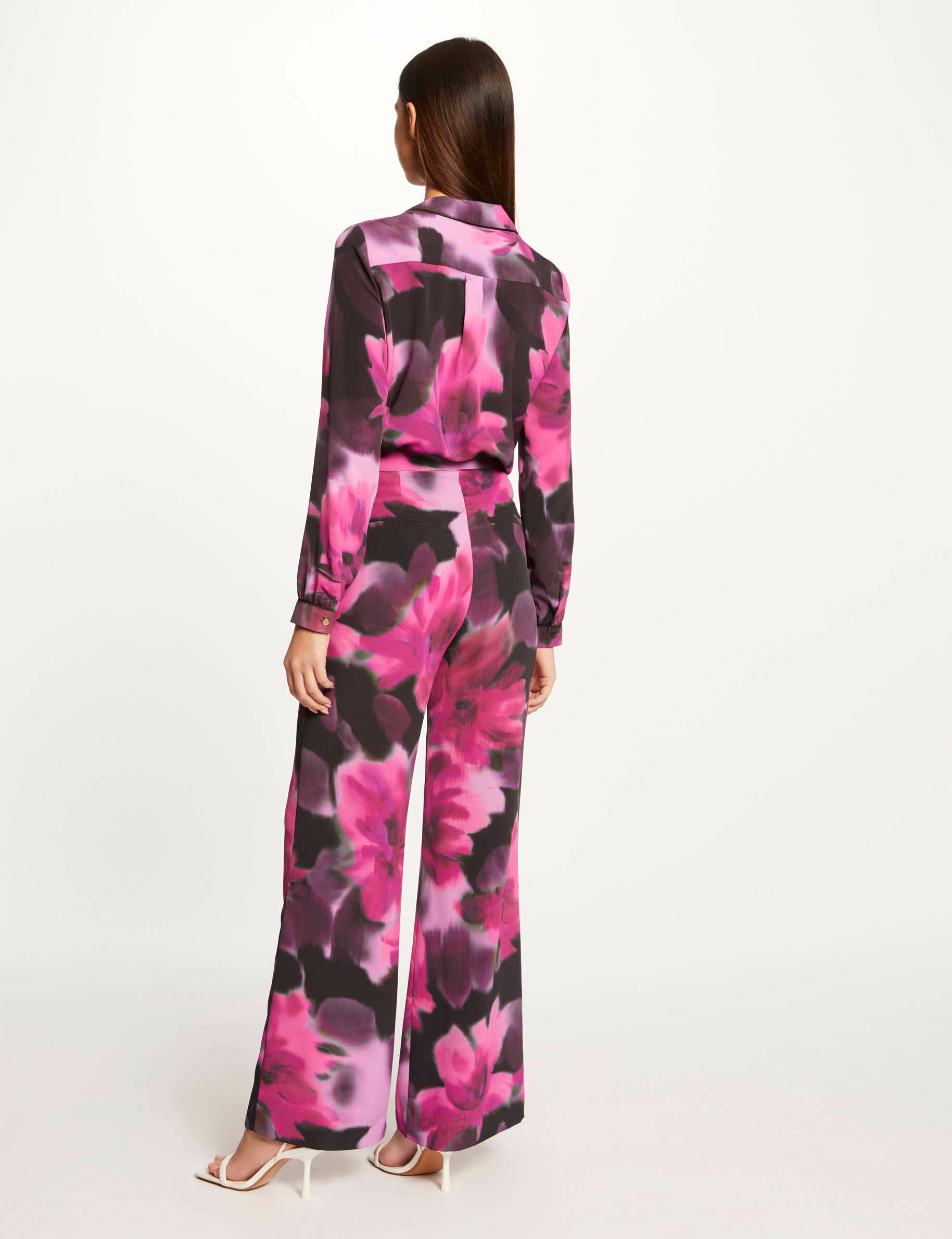 Chemise manches longues imprimé abstrait multico femme - multico