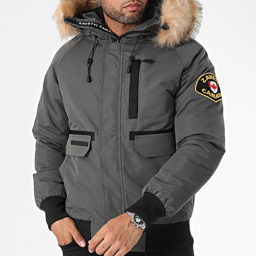 Blouson Capuche Fourrure Abelli 2.0 4075447 Gris Anthracite