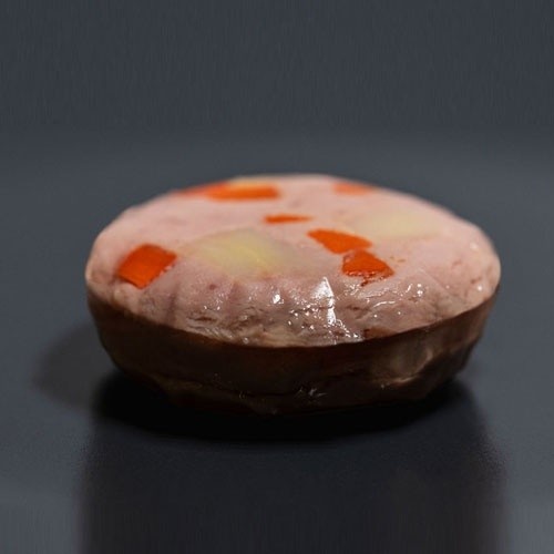 Pacote de mini hambúrgueres com sabor de carne para cães
