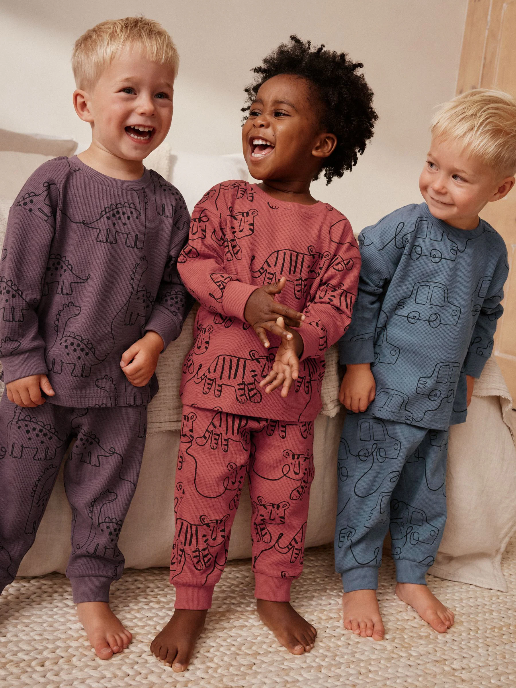 Rood/blauw/paars - Oversized fit Pyjamas 3 Pack (9mths-10yrs)