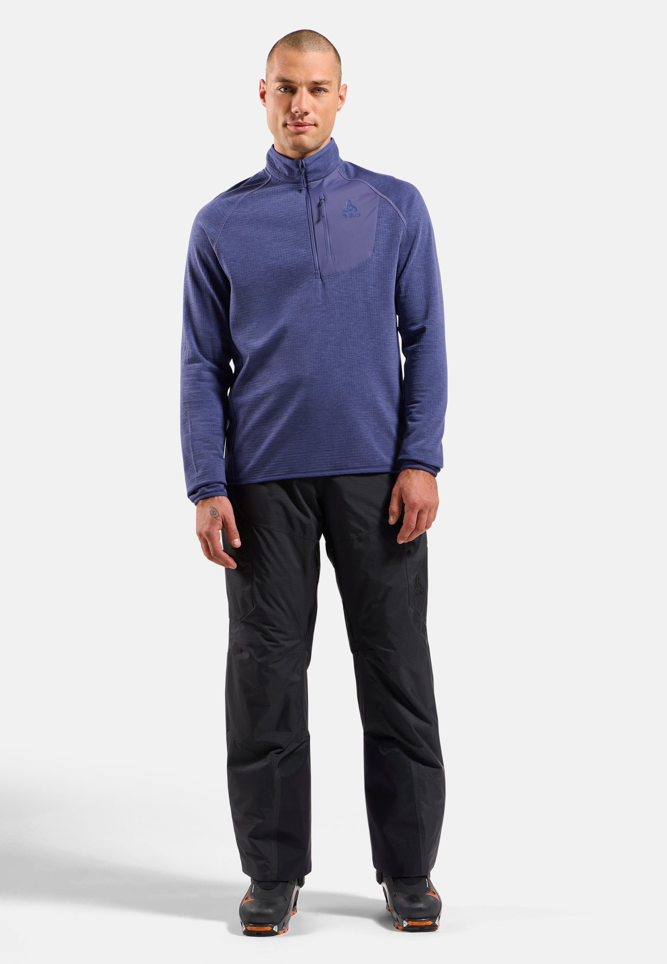 Ascent Mid Layer mit Halbreissverschluss in Skipper Blue