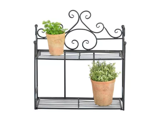 Etagère pliante à plantes Arabesques Droite 2 niveaux