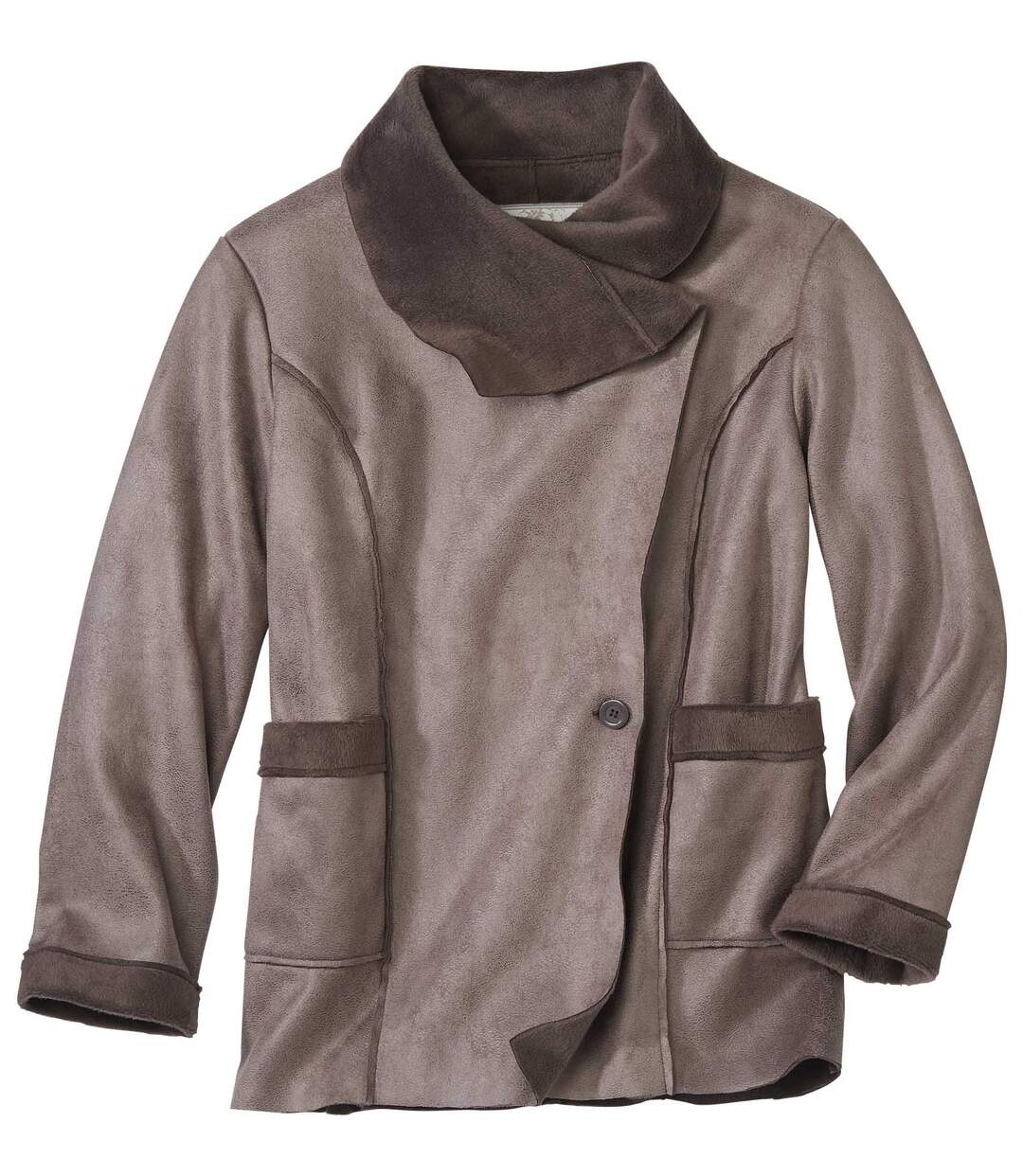 Veste Suédine Asymétrique