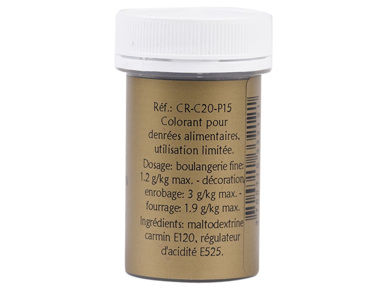Colorant alimentaire en poudre rouge carmin - hydrosoluble - 10 g - Selectarôme