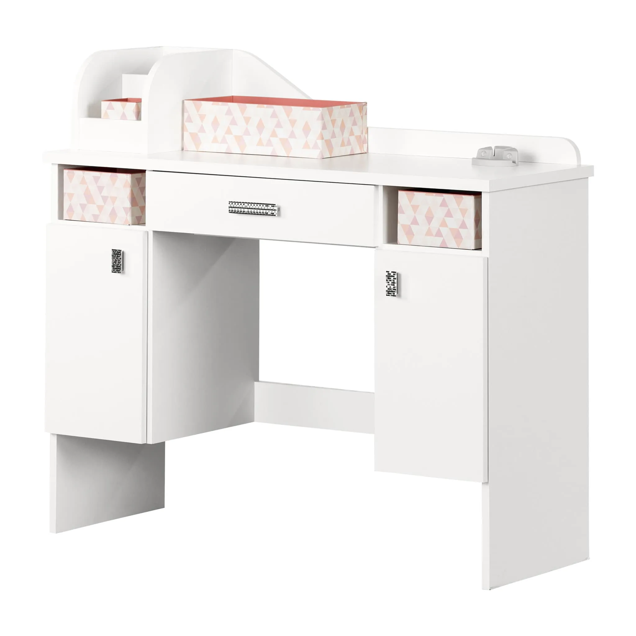 South Shore Meuble Coiffeuse Tiara - Blanc Solide