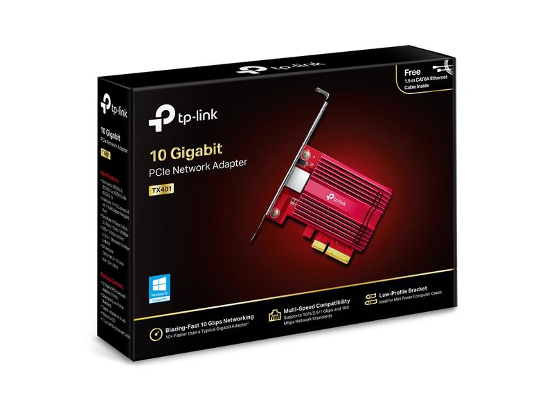 TP-Link Netzwerkkarte TX401 10Gbps PCI-Express x4 10 Gigabit PCI Express Netzwerk Adapter