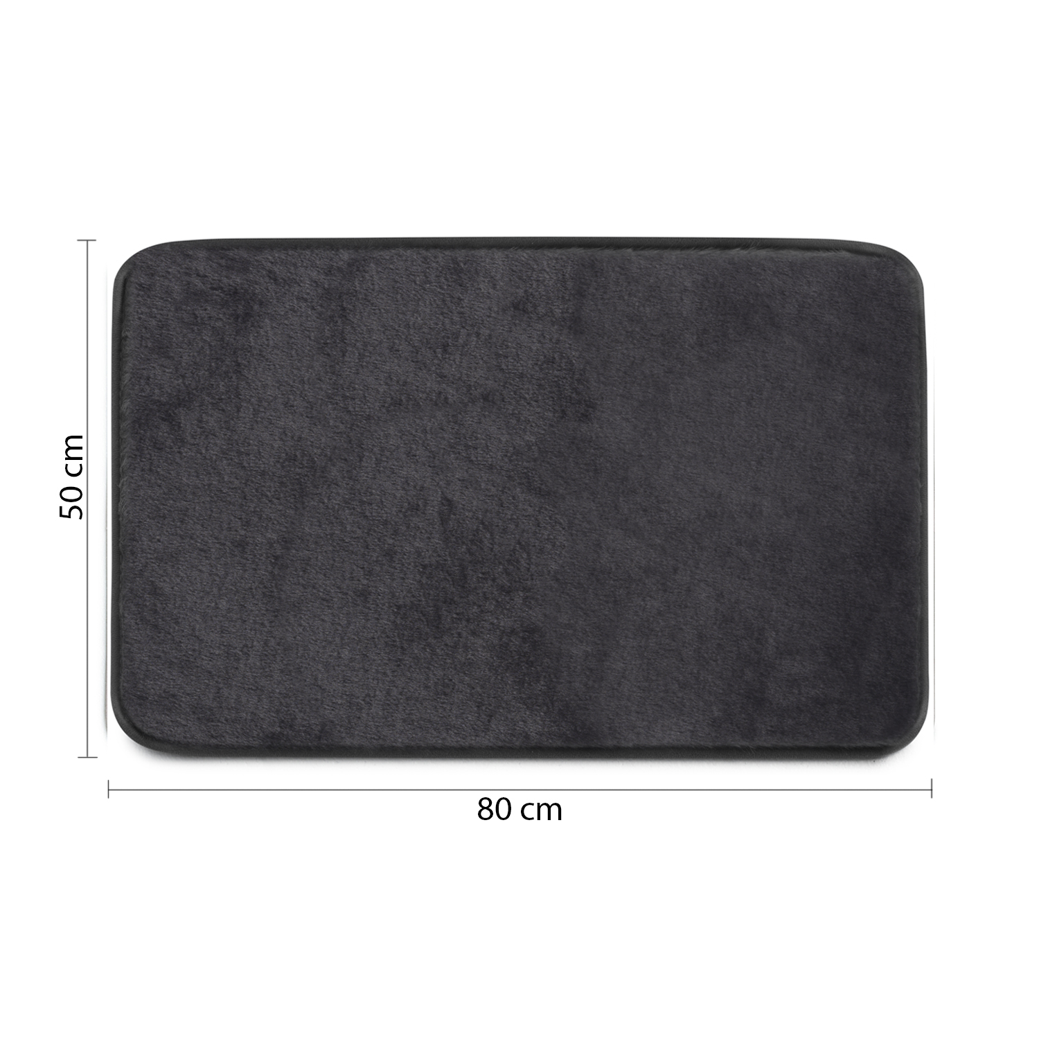 Gedy Fuzzy douchemat antislip 50x80cm zwart